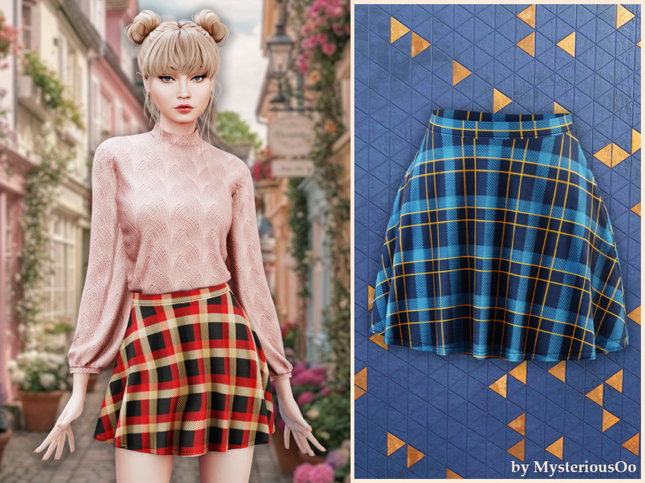 Plaid Skater Mini Skirt