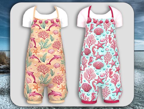 Toddler Sea Animals Playsuit