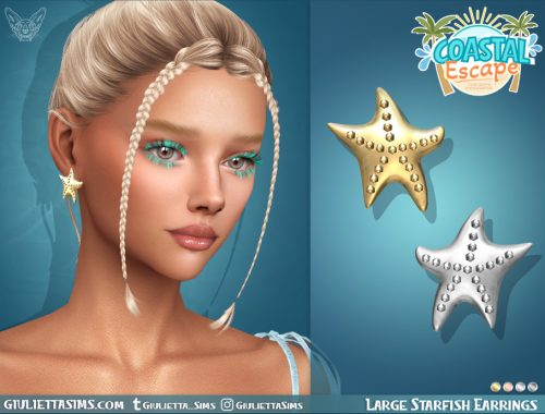 Coastal Escape - Large Starfish Earrings For Kids And Adults