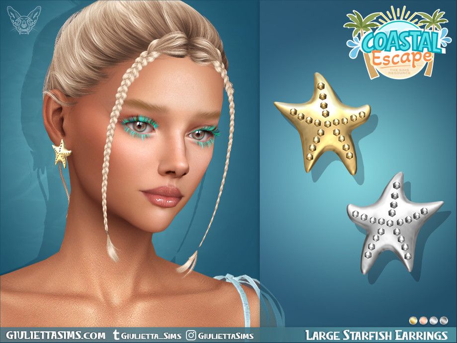 Coastal Escape - Large Starfish Earrings For Kids And Adults