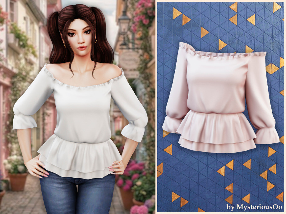 Ruffle Off-shoulder Blouse