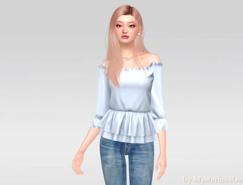 Ruffle Off-shoulder Blouse