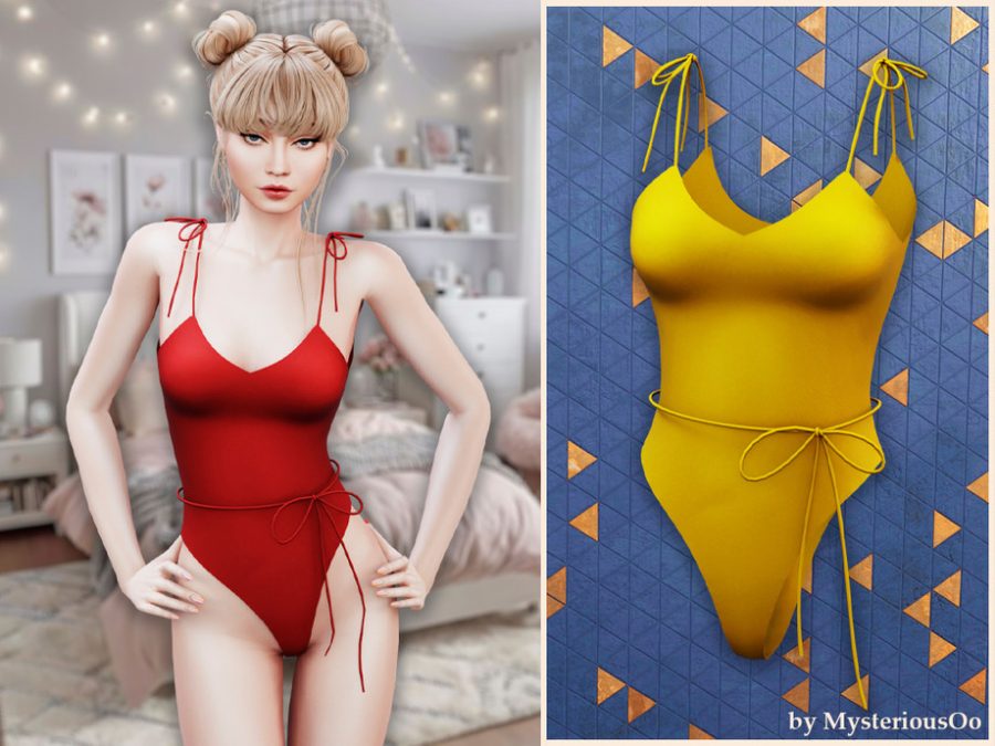 Tie Strap One-piece Swimsuit