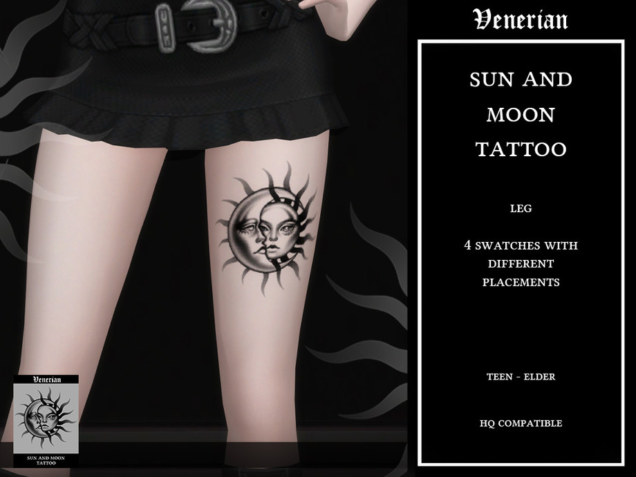 Sun And Moon Tattoo - Arm And Leg - - Image 3