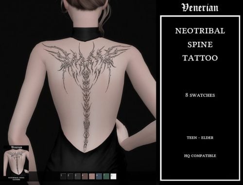 Neotribal Spine Tattoo