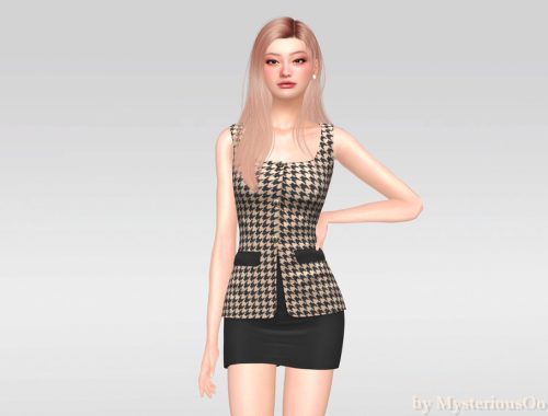 Tweed Peplum Top And Mini Skirt