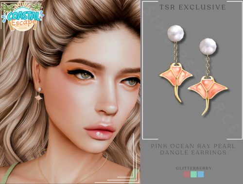 Coastal Escapes - Pink Ocean Ray Drop Pearl Earrings