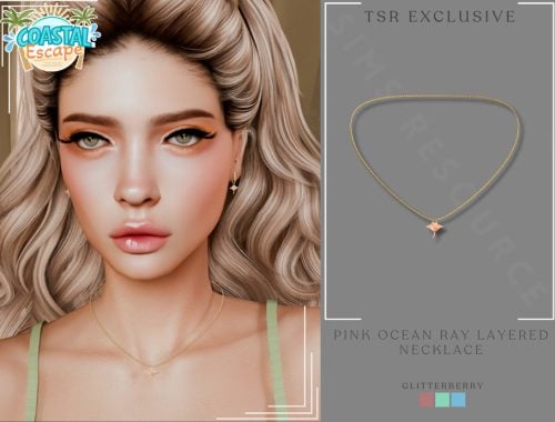 Coastal Escape - Pink Ocean Ray Necklace