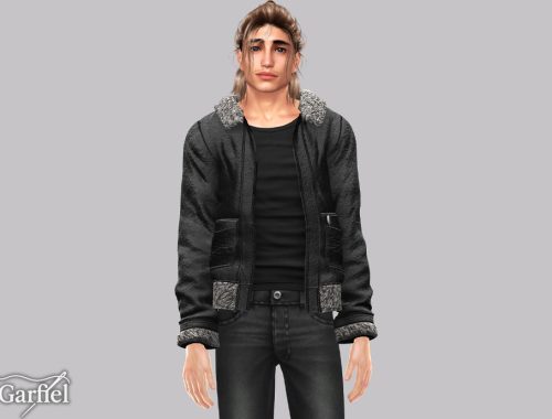 Adult - Shearling Collar Jacket With Rugged Layered Styling