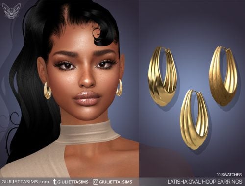 Latisha Oval Hoop Earrings