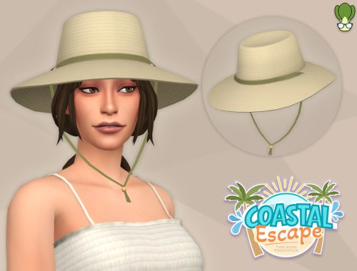 Coastal Escape - Straw Summer Hat With Chin Strap