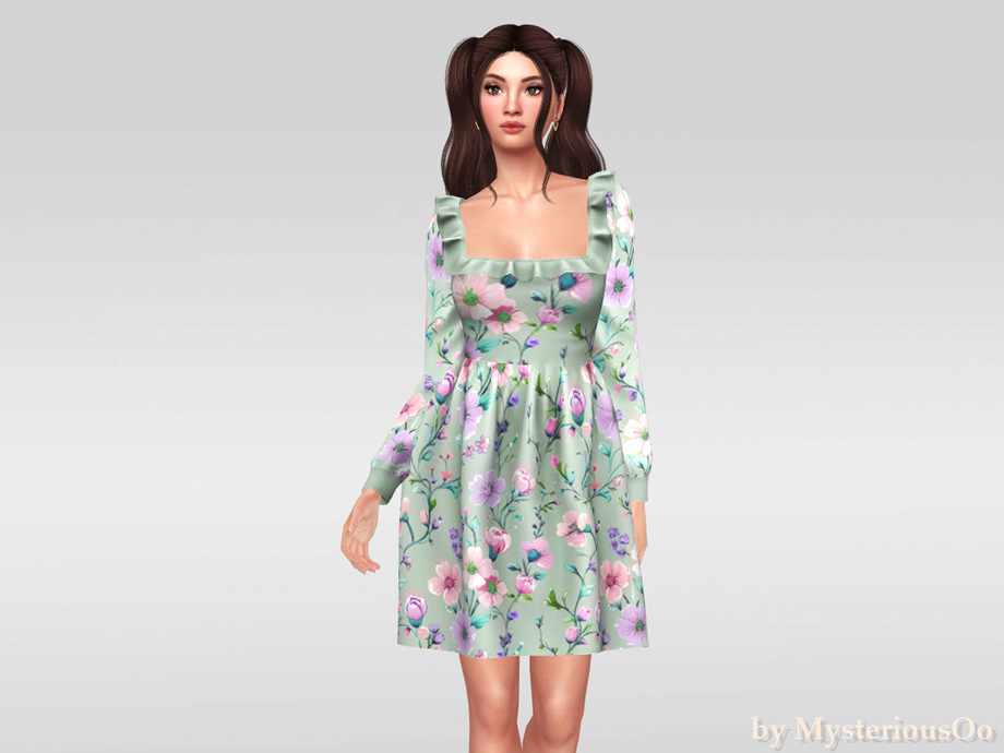 Ruffle Trim Floral Dress - Image 2