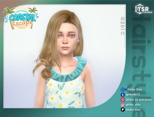 Loose Low Bun Hair For Children - Coastal Escape