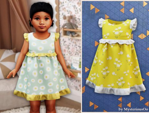 Toddler - Ruffle Trim Floral Dress