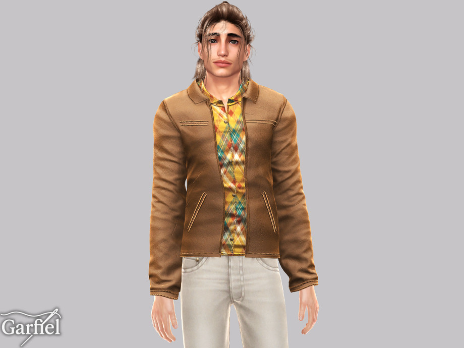Adult - Casual Jacket Top With Argyle Shirt Layering - Image 2