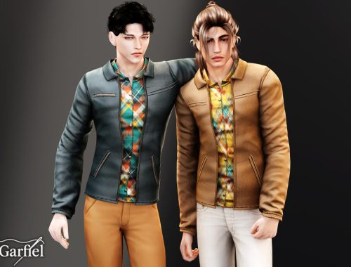 Adult - Casual Jacket Top With Argyle Shirt Layering