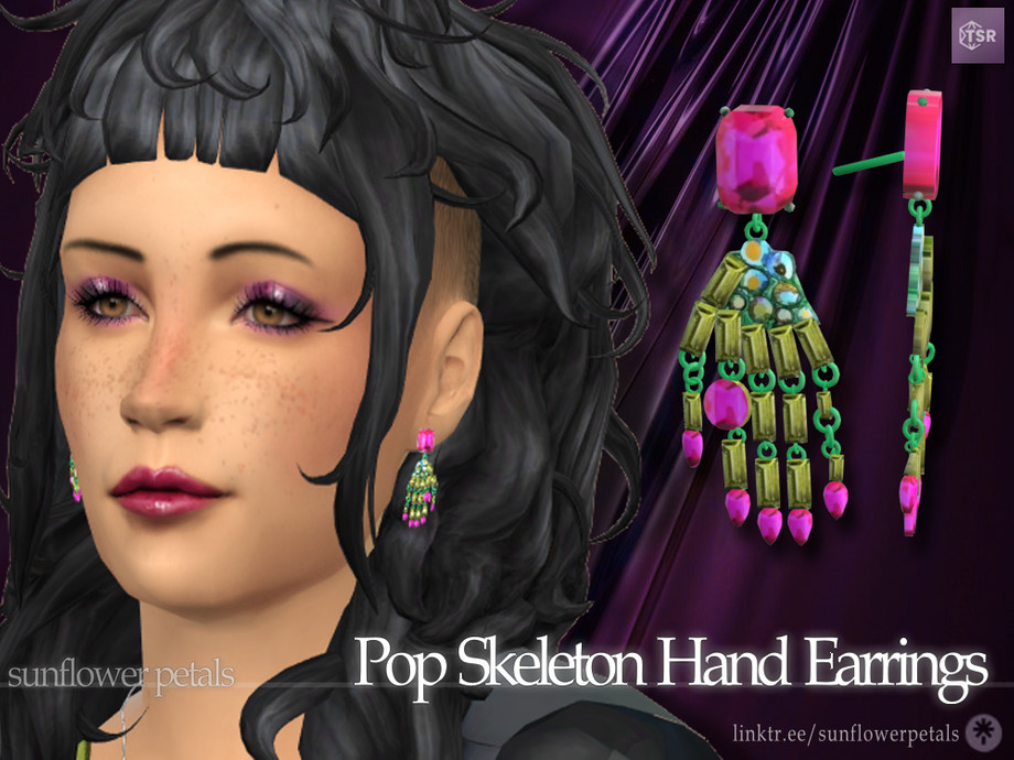 Pop Skeleton Hand Earrings