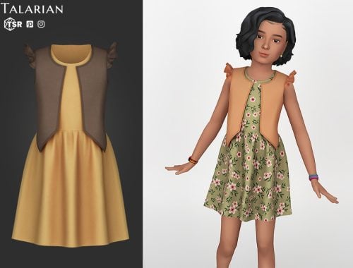 Lillian Ruffle Vest Dress