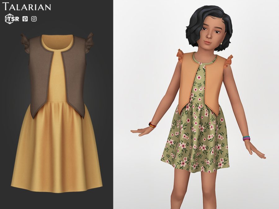 Lillian Ruffle Vest Dress