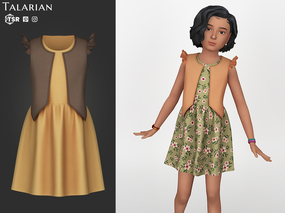 Lillian Ruffle Vest Dress