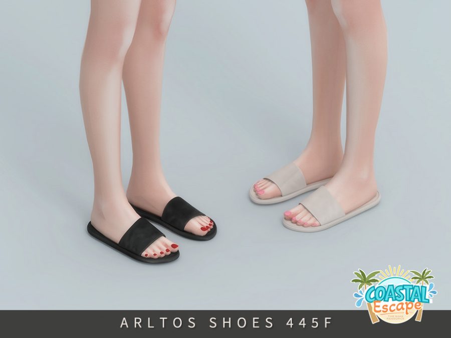 Leather Slide Sandals Female