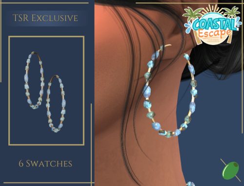 Sea Stone Hoops