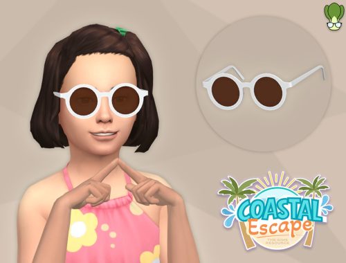 Coastal Escape - Children Round Frame Uv Protection Sunglasses
