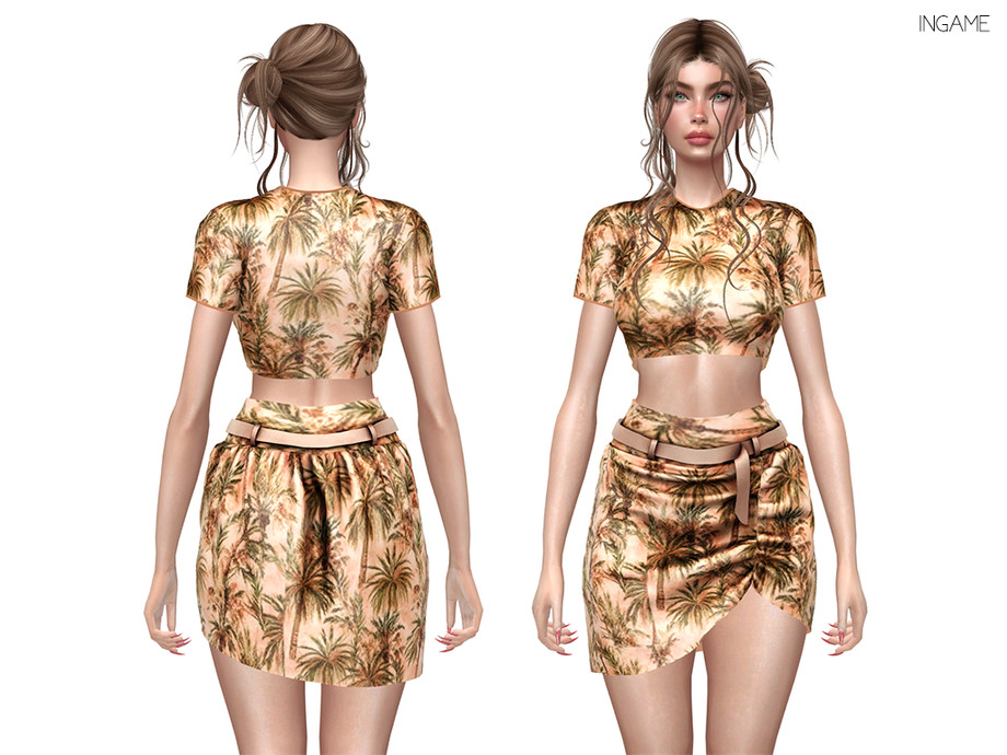 Coastal Escape - Palmera Crop Top And Skirt - Image 2