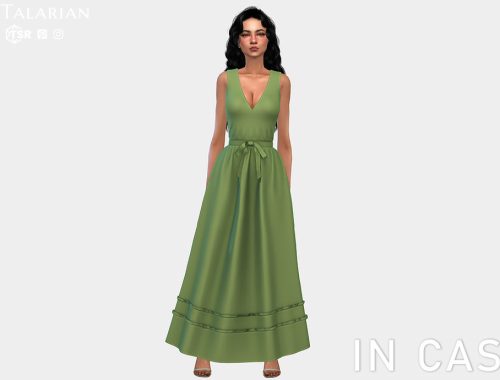 Georgina Striped Belted Maxi Dress