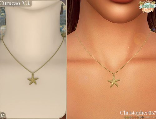 Curacao Necklace Set - Beaded Chain Starfish Pendant Layered Necklaces