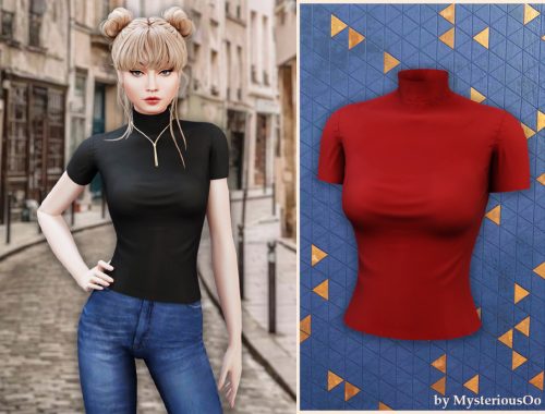 Mock Neck Fitted Top