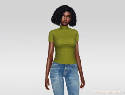 Mock Neck Fitted Top