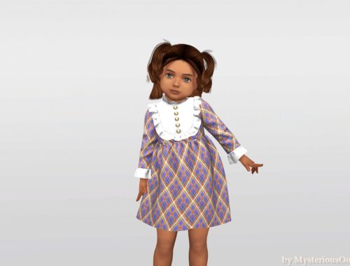 Toddler - Ruffle Bib Plaid Dress