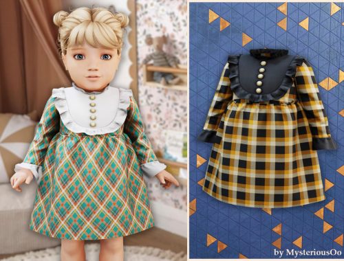Infant - Ruffle Bib Plaid Dress