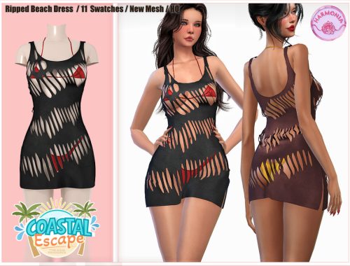 Coastal Escape - Ripped Beach Dress