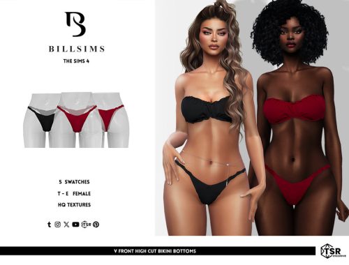 Frill Edge Bandeau Bikini Set