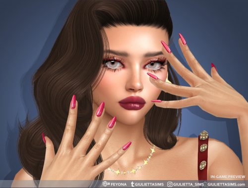 Candy Shiny Nails In Medium Almond And Stiletto Shapes