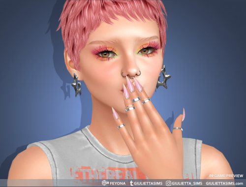 Candy Shiny Nails In Medium Almond And Stiletto Shapes