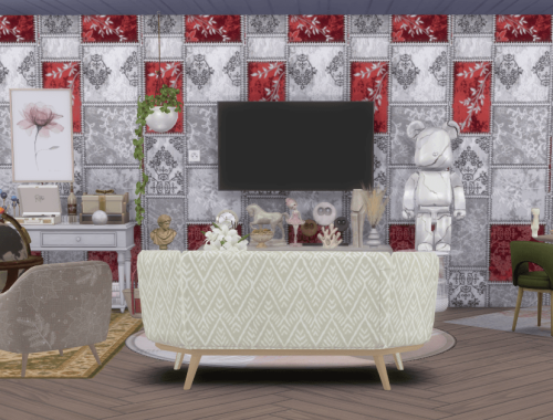 Vintage Patchwork Wallpaper