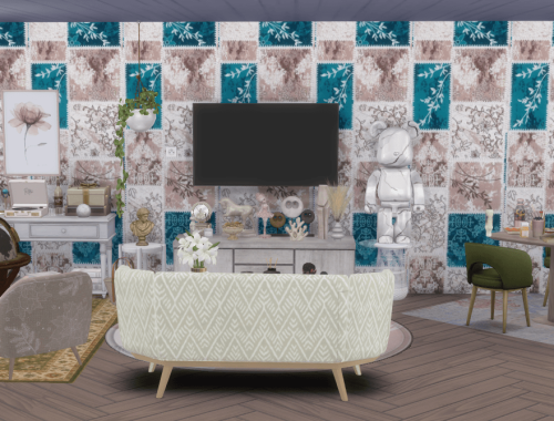 Vintage Patchwork Wallpaper