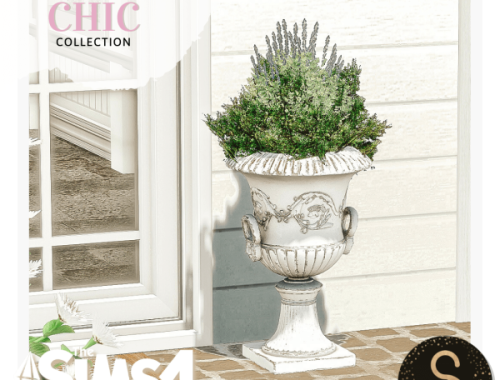 Sims4luxury - Shabby Chic - Patio Urn