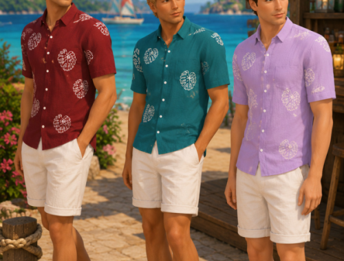 The Sims 4 Tropical Vacation Shirts