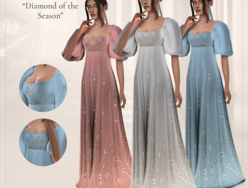 Medieval-style | Regency-style | "diamond Of The Season" Dress By Medmish_sims Medmish_sims