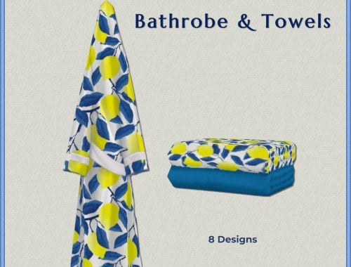 Mediterranean Vibes Bath Robe & Towels