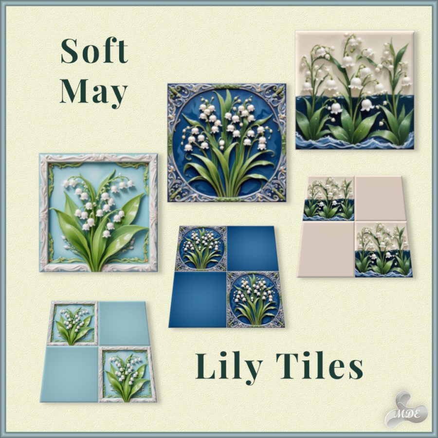 Soft May Lily Tiles