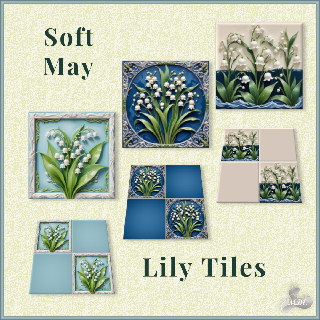 Soft May Lily Tiles