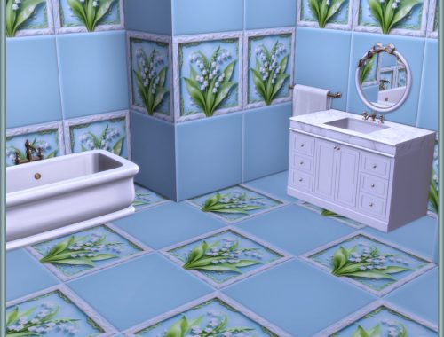 Soft May Lily Tiles