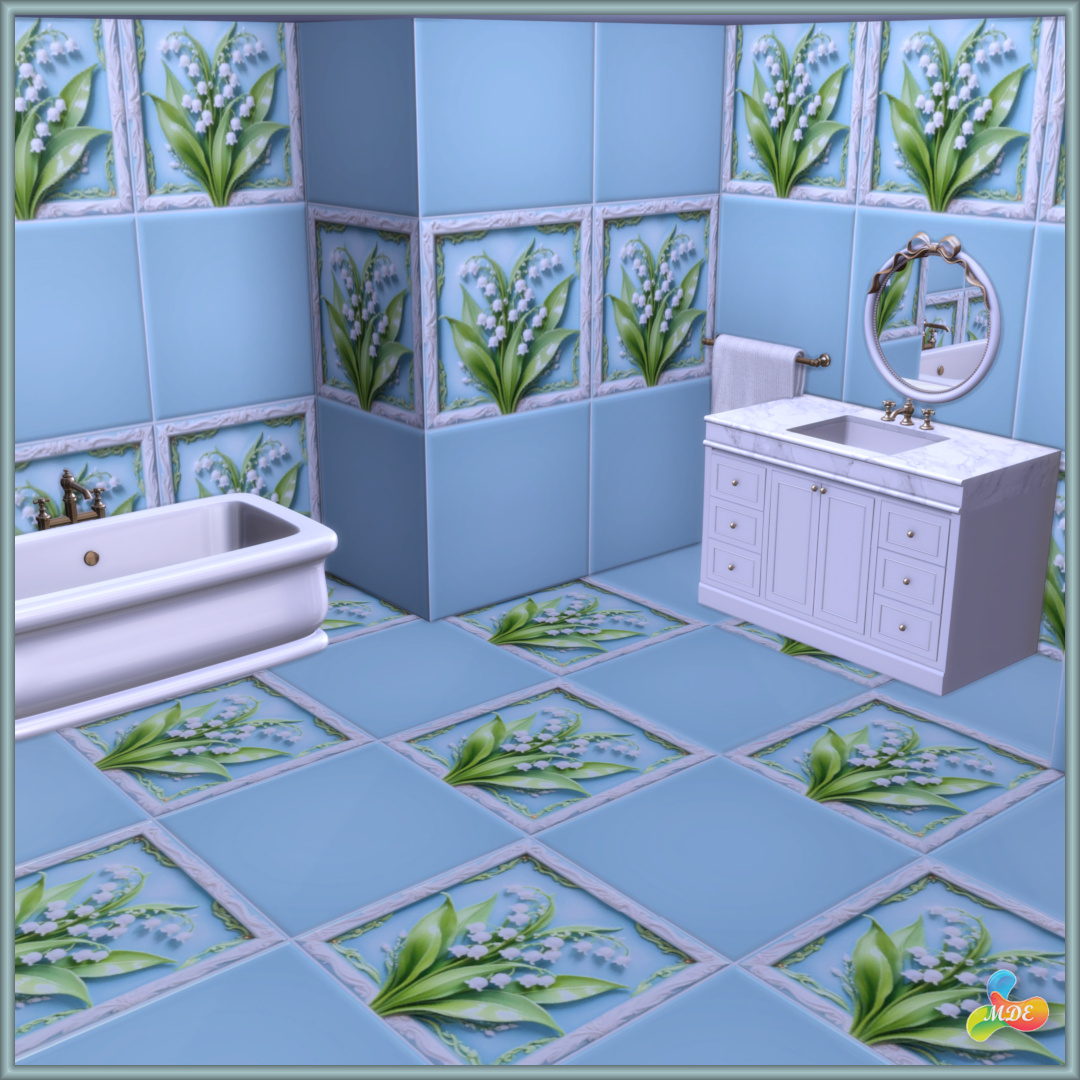 Soft May Lily Tiles - Image 2