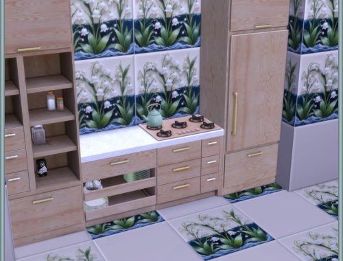 Soft May Lily Tiles