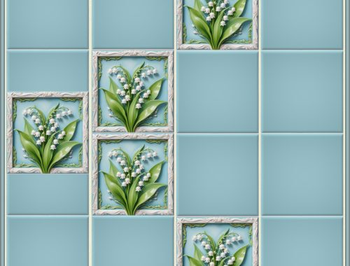 Soft May Lily Tiles